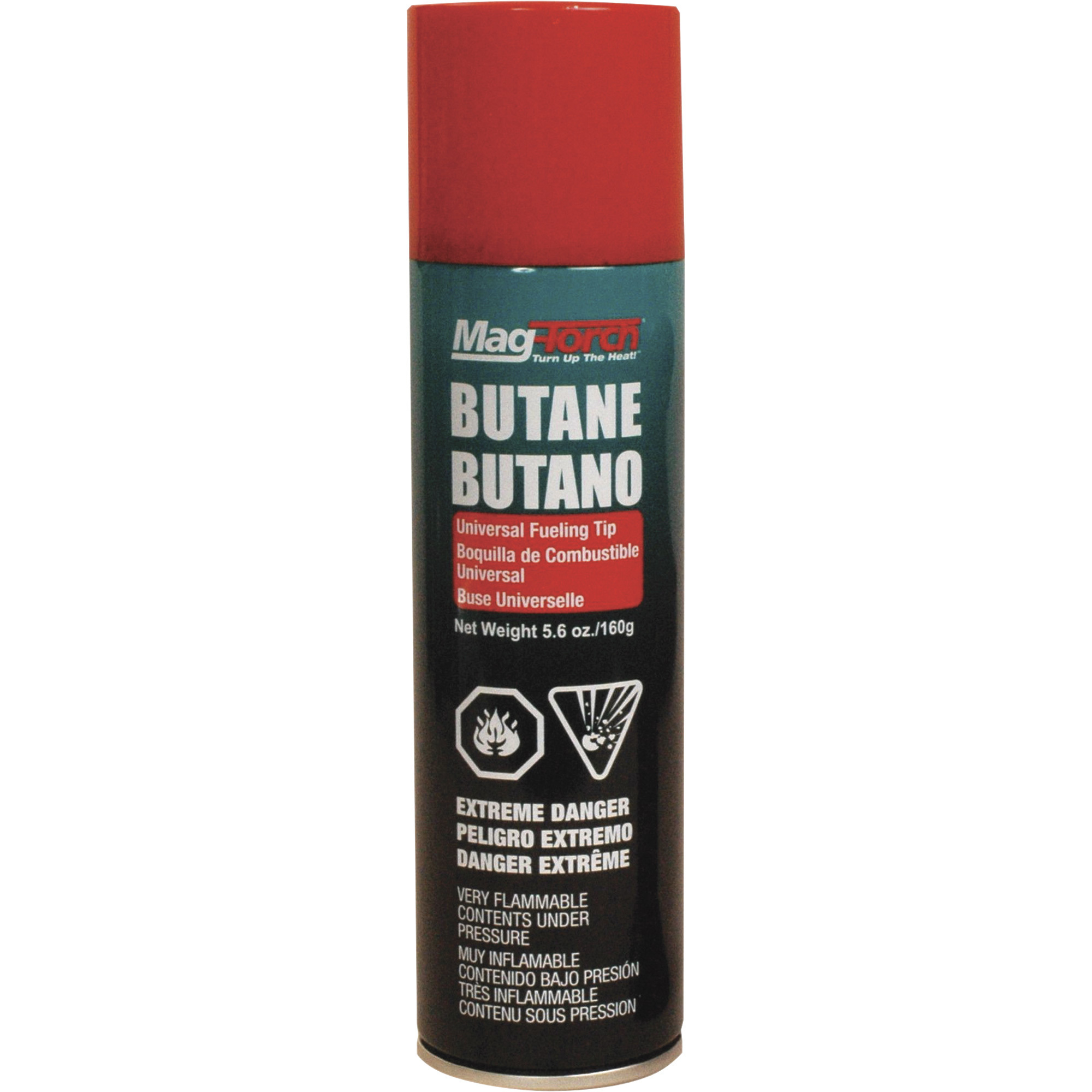MagTorch Butane Cylinder, Includes 5 Fill Tips, 5.6oz. Can, Model# MT 150B